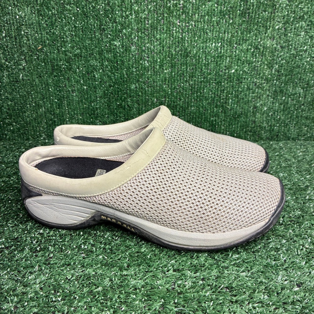 Merrell Encore Breeze 2 Mesh Air Cushion Clog Mules Grey Silver Mist Womens Sz 9